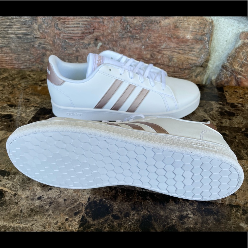 adidas Big Girls' Grand Court Casual Sneakers - Picture 8 of 16